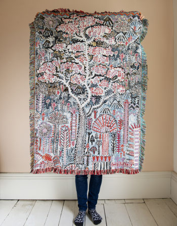 PINK PAVILION COTTON MINI BLANKET THROW (132x100cm)