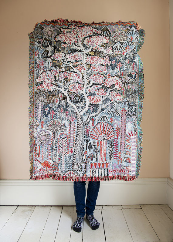 PINK PAVILION COTTON MINI BLANKET THROW (132x100cm)