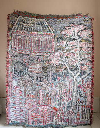 PINK PAVILION COTTON BLANKET THROW (180x135CM)