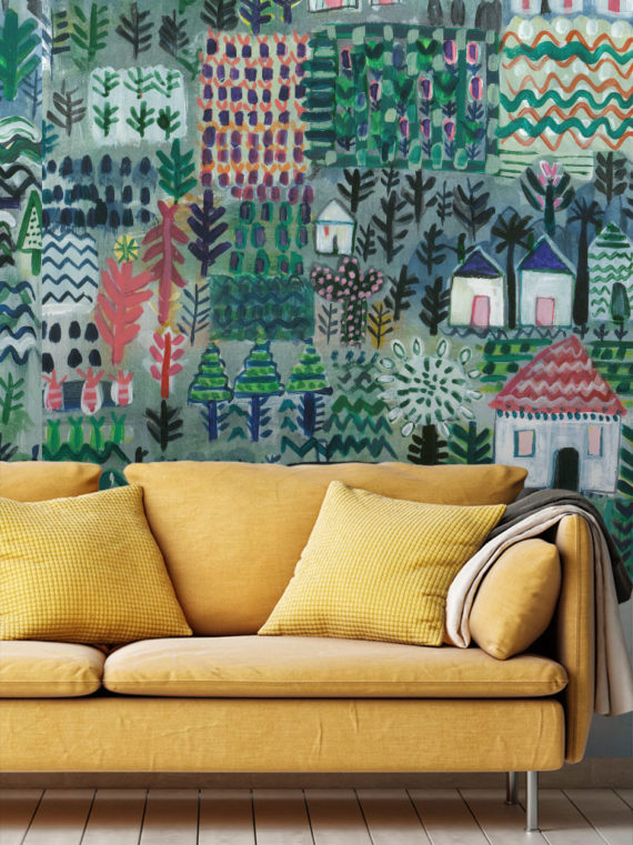 LITTLE HOUSES MURAL WALLPAPER - Image 3
