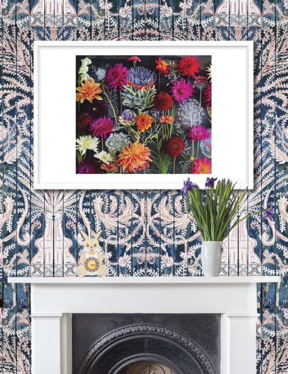 DAZZLING DAHLIAS SIGNED GICLEE PRINT
