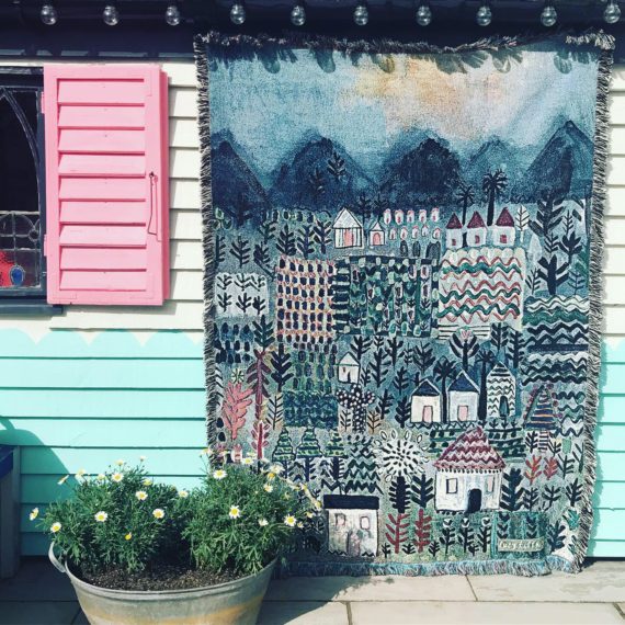 LITTLE HOUSES COTTON BLANKET THROW (180X135CM) - Image 3