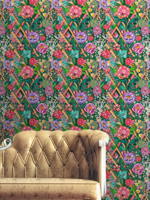 FLORABELLE WALLPAPER (10m) A4 SAMPLE