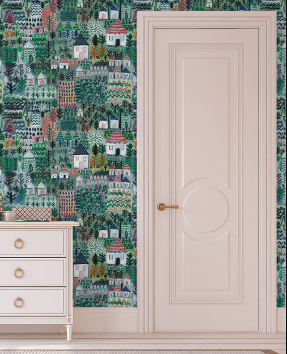 LITTLE HOUSES WALLPAPER (10M)