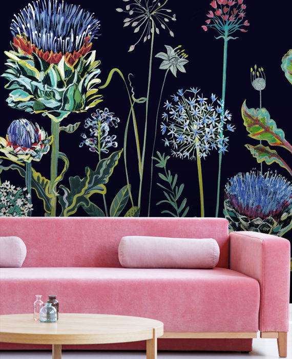 NIGHT GARDEN MURAL WALLPAPER - Image 4