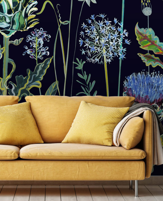 NIGHT GARDEN MURAL WALLPAPER - Image 3