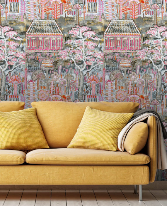 PINK PAVILION EXTRA WIDE WALLPAPER (10M) - Image 2