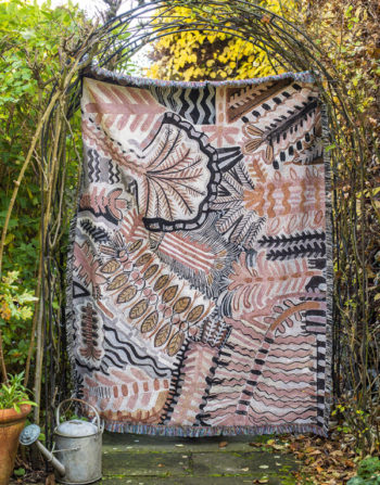PALM PEACH COTTON BLANKET THROW (180cm x 135cm)