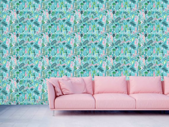 PALM EXTRA WIDE WALLPAPER (10M) A4 SAMPLE - Image 2