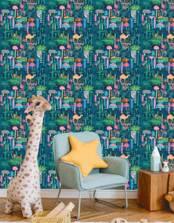 JOLLY ANIMAUX WALLPAPER (10M)