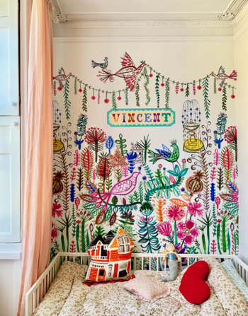 LITTLE BIRDS MURAL WALLPAPER