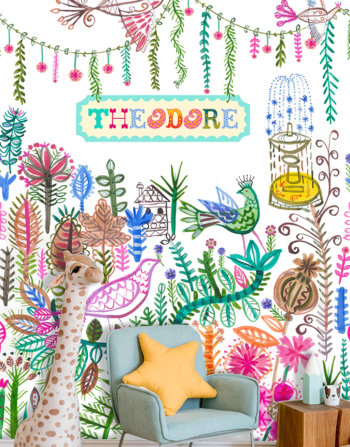 LITTLE BIRDS WALLPAPER A4 SAMPLE