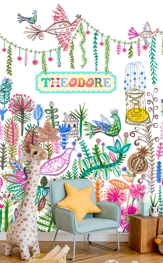 LITTLE BIRDS WALLPAPER A4 SAMPLE