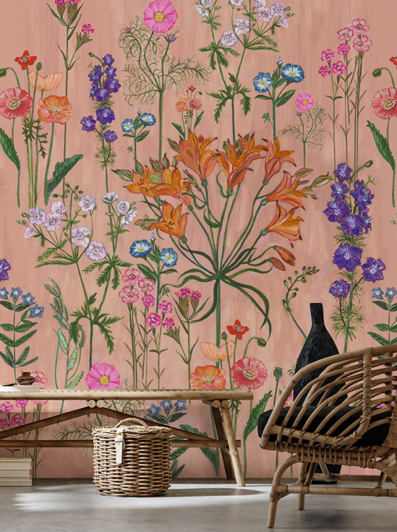 DELPHINIUM GRANDE WALLPAPER A4 SAMPLE