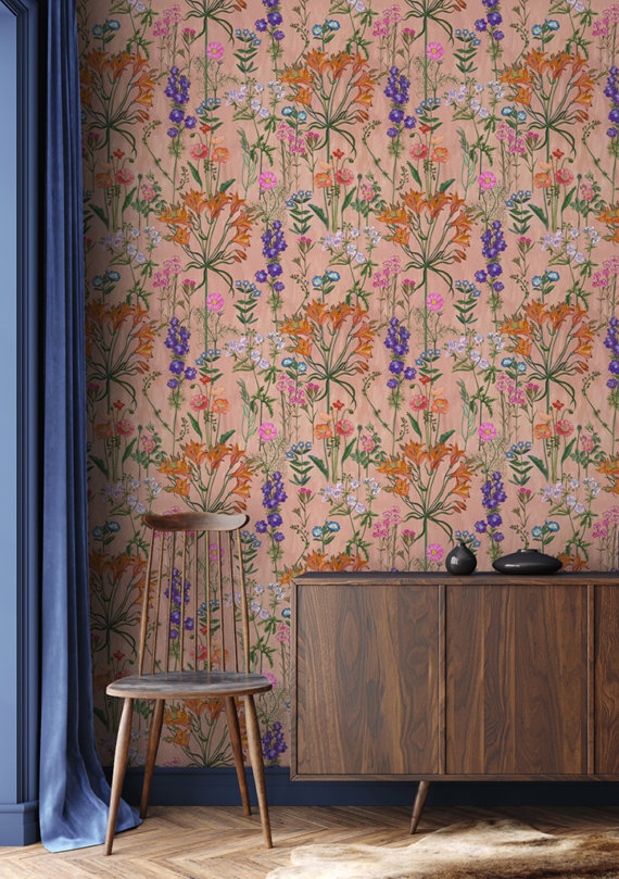 DELPHINIUM WALLPAPER A4 SAMPLE