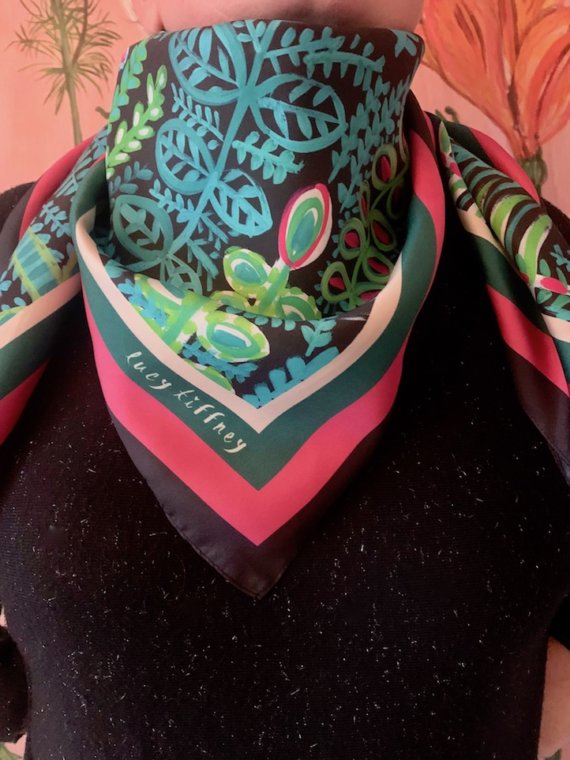 Lagoon Silk Scarf (90 x 90cm) - Image 3