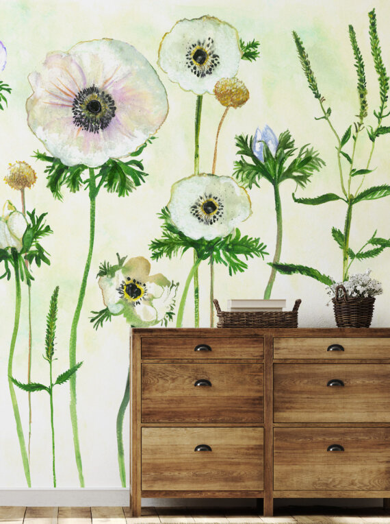 Anemone Mural Wallpaper - Image 2