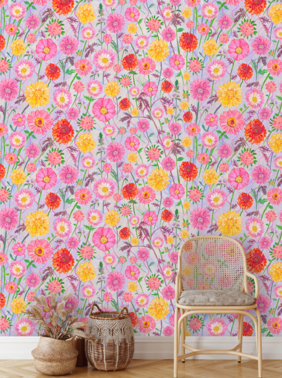 Zinnia Grande Wallpaper (20m)