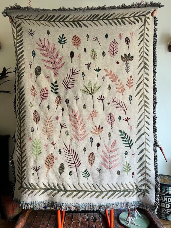 Falling Leaves I Blanket Throw (180 x 135cm) - Image 2
