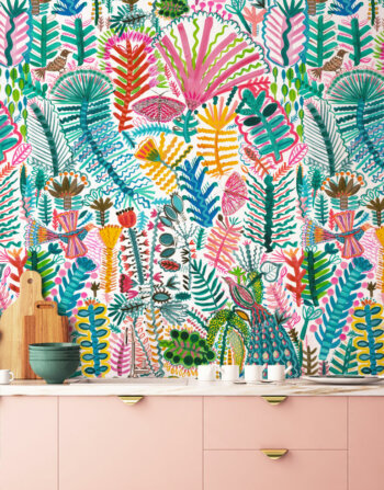 Birds & Butterflies Wallpaper Sample