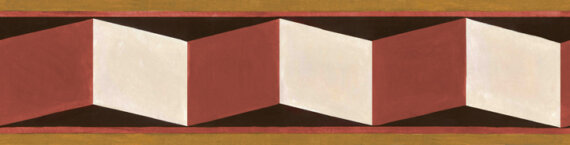 Illusions of Grandeur Wallpaper Border Sample (Sorrel)