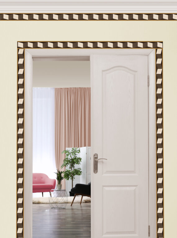 Illusions of Grandeur Wallpaper Border (Cocoa) - Image 2