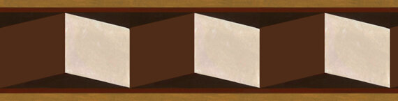Illusions of Grandeur Wallpaper Border Sample (Cocoa)