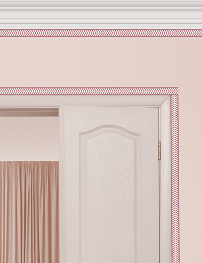 Cream Stem On Pink Wallpaper Border (10m) - Image 2
