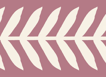 Cream Stem On Pink Wallpaper Border (10m)