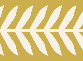 Cream Stem on Chartreuse Wallpaper Border (10M)