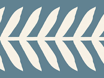 Cream Stem on Wedgewood Blue Wallpaper Border (10m)