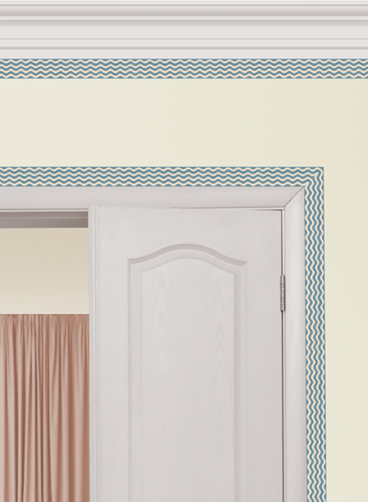 Wave Wallpaper Border (Blue) 10m - Image 2