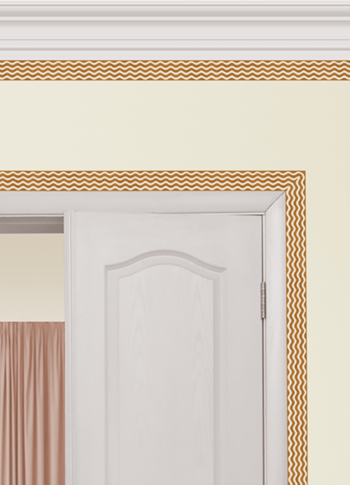 Wave Wallpaper Border (Gold) 10m - Image 2