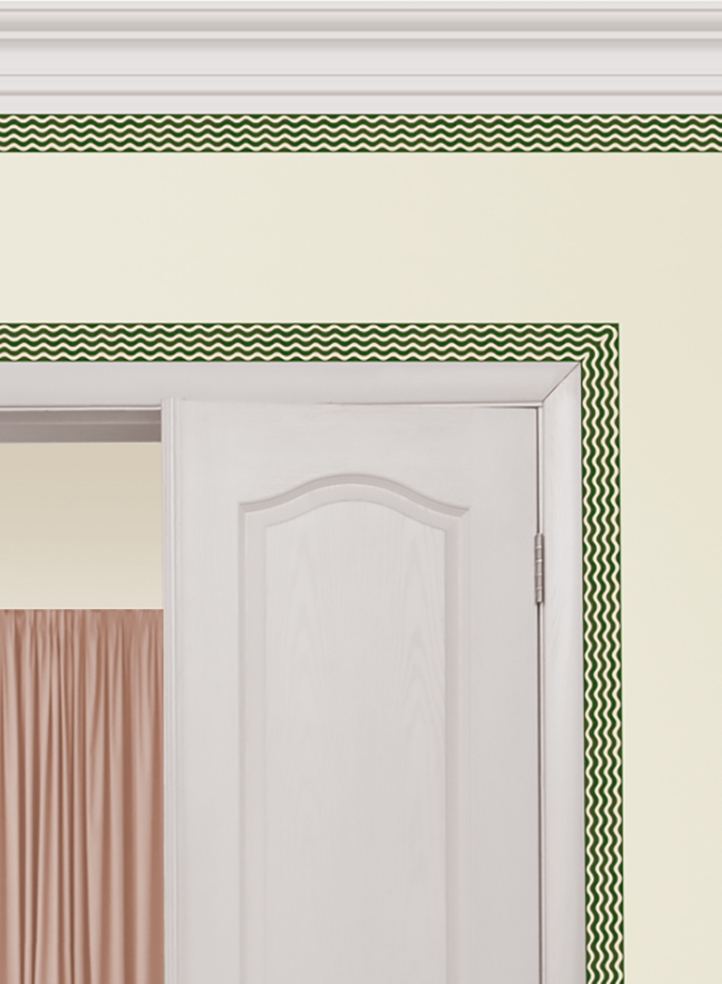 Wave Wallpaper Border (Leaf Green) 10m - Image 2