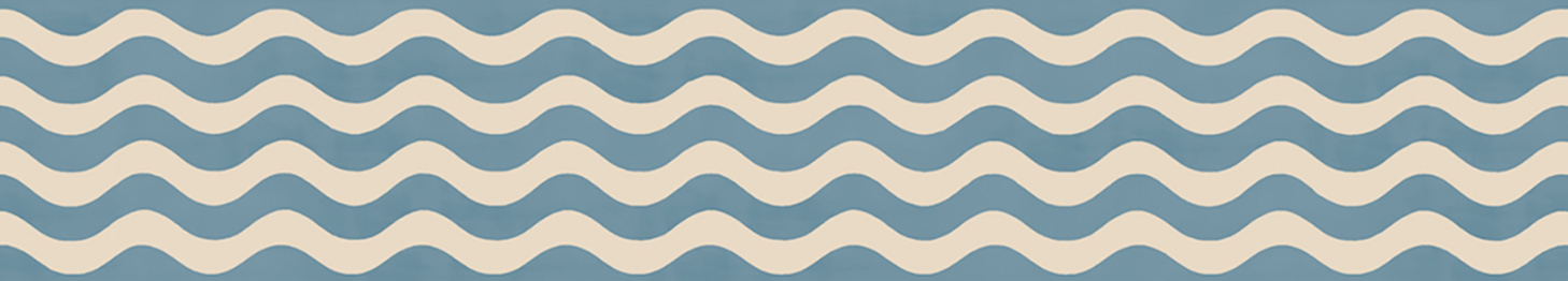 Wave Wallpaper Border (Blue) 10m