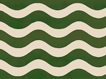 Wave Wallpaper Border (Leaf Green) 10m