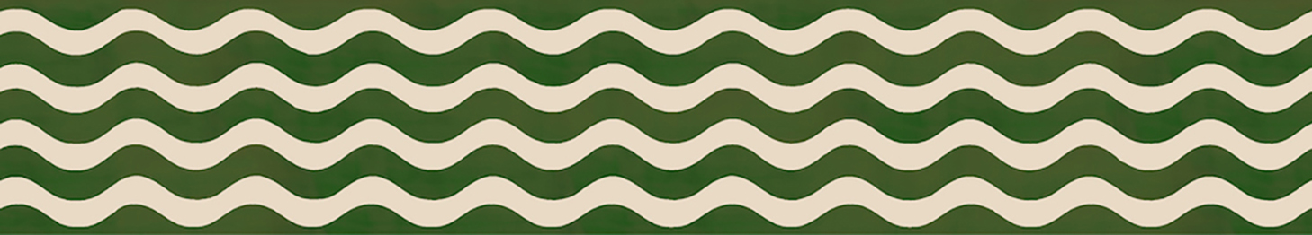 Wave Wallpaper Border (Leaf Green) 10m