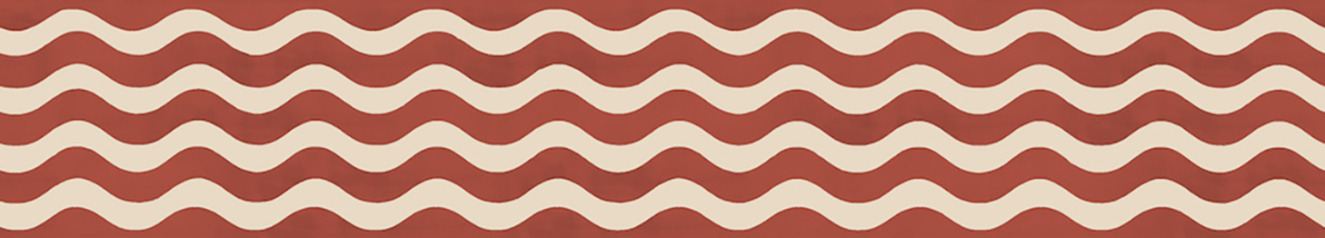 Wave Wallpaper Border (Sienna) 10m