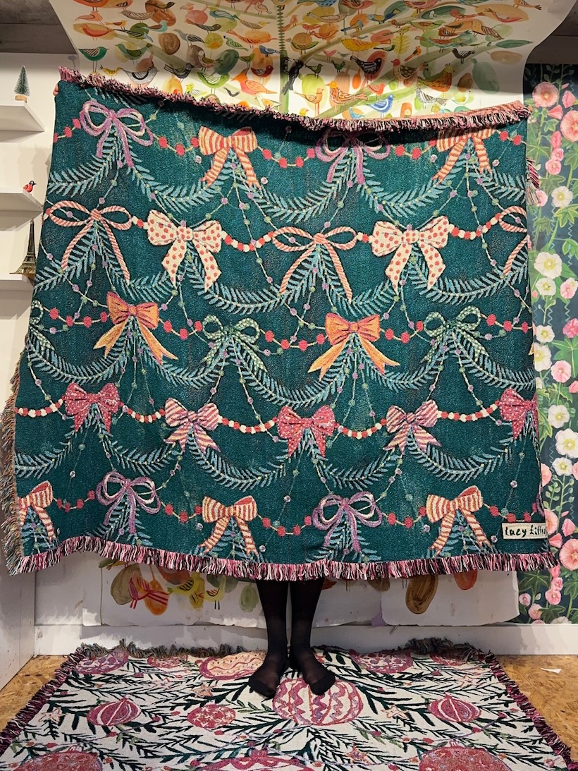 Christmas Bows Blanket 180x135cm